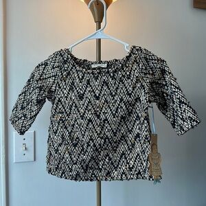 NWT Blu Pony Vintage Girls Brown Wool Pullover Sweater 7